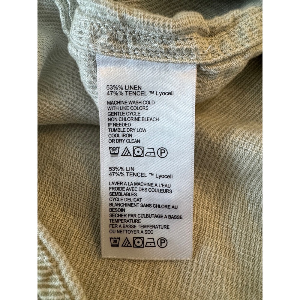 Tommy Bahama Relax Mens L Sage Green Micro Stripe Short Sleeve Button Down Shirt - Picture 10 of 12